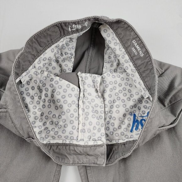 SOLD OUT Mugsy Jeans Mens 33x32 Gray Damens Straight Leg Pants - Picture 5 of 12